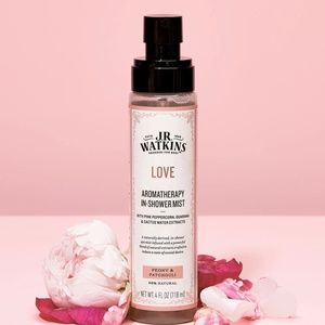 (3/30$) J.R. Watkins Love Aromatherapy in Shower Mist. Peony y Patchouli